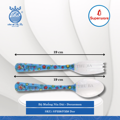 Bộ Muỗng Nĩa Dài Doraemon Superware Nhựa