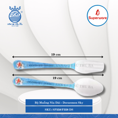 Bộ Muỗng Nĩa Dài Doraemon Sky Superware Nhựa