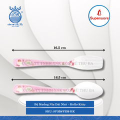 Bộ Muỗng Nĩa Dài Hello Kitty Superware Nhựa