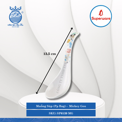 Muỗng Súp (Pp Bag) Hoa Văn Trẻ Em Mickey Geo Dài: 13.5cm Cao: 4cm Superware Nhựa SP6139 MG