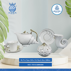 Bộ Trà Ngọc Biển Chỉ Bạch Kim 1,200ml ML I Sứ Tea Set TB 01126004303