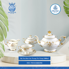 Bộ Trà Đài Cát Trang Trí Vàng (Nhiều Size) ML I Sứ