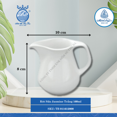 Rót Sữa Jasmine Trắng 160ml Dài:10cm Rộng: 5cm Cao: 8cm ML I Sứ Sauce Boat TB 011612000