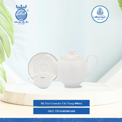 Bộ Trà Camellia Chỉ Vàng (Nhiều Size) ML I Sứ