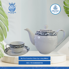 Bộ Trà Camellia Chim Lạc Vàng 800ml ML I Sứ Tea Set TB 018038385V03