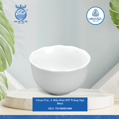 Chum Trà Mẫu Đơn Trắng Ngà Ø: 6cm 50ml Cao: 3.5cm ML I Sứ Tea Jar TB 020551000