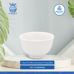 Chum Trà Misc Assortment Trắng Ø: 6cm 50ml Cao: 4cm ML I Sứ Tea Jar TB 020591000
