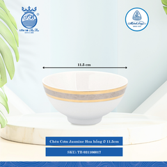 Chén Cơm Jasmine Hoa Hồng Ø: 11.5cm Cao: 6cm ML I Sứ Rice Bowl TB 031106017