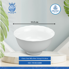 Chén Cơm Mẫu Đơn Trắng Ø: 11.5cm Cao: 5cm ML I Sứ Rice Bowl TB 031134000