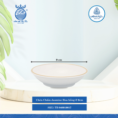 Chén Chấm Jasmine Hoa Hồng Ø: 9cm Cao: 2.5cm ML I Sứ Sauce Dish TB 040919017