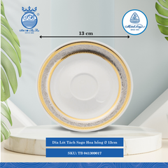 Dĩa Lót Tách Sago Hoa Hồng (Nhiều Size) ML I Sứ