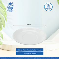 Dĩa Lót Tách Jasmine Trắng (Nhiều Size) ML I Sứ