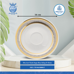 Dĩa Lót Tách Sago Hoa Hồng (Nhiều Size) ML I Sứ