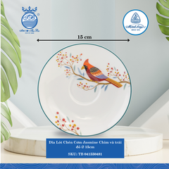 Dĩa Lót Chén Jasmine Quả Đầu Mùa Ø: 15cm ML I Sứ Soup Saucer TB 041550481
