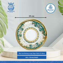 Dĩa Lót Hoàng Cung Sen Ngọc Bích Ø: 15cm ML I Sứ TB 041570487