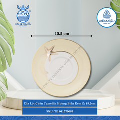 Dĩa Lót Chén Camellia Hương Biển Kem Ø: 15.5cm ML I Sứ Soup Saucer TB 041579089