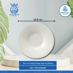 Dĩa Lót Tulip Trắng Ngà Ø: 15.5cm ML I Sứ TB 041582000