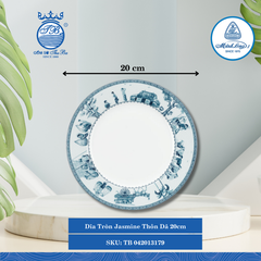 Dĩa Tròn Jasmine Thôn Dã (Nhiều Size) ML I Sứ