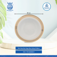 Dĩa Súp Sago Hoa Hồng (Nhiều Size) ML I Sứ