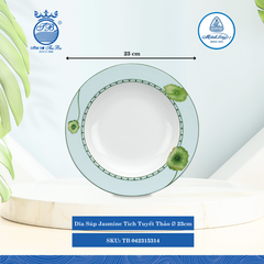 Dĩa Súp Jasmine Tích Tuyết Thảo Ø: 23cm ML I Sứ Soup Plate TB 042315314