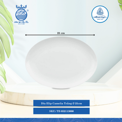 Dĩa Elip Camelia Trắng (Nhiều Size) ML I Sứ