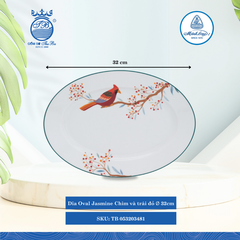 Dĩa Oval Jasmine Quả Đầu Mùa Dài:32cm ML I Sứ Oval Plate TB 053203481