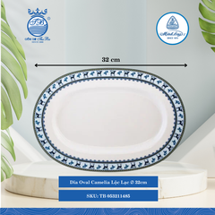 Dĩa Oval Camellia Lộc Lạc Dài:32cm ML I Sứ Oval Plate TB 053211485