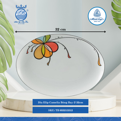 Dĩa Elip Camelia Bóng Bay (Nhiều Size) ML I Sứ