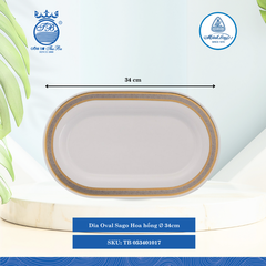 Dĩa Oval Sago Hoa Hồng (Nhiều Size) ML I Sứ