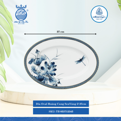 Dĩa Oval Hoàng Cung Sen Vàng (Nhiều Size) ML I Sứ