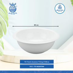 Tô Vành Jasmine Trắng Ø: 22cm Cao: 9cm ML I Sứ Rim Bowl TB 062207000