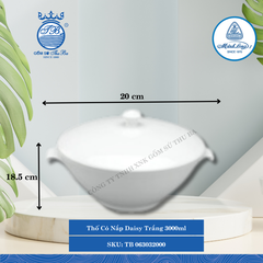 Thố Có Nắp Daisy Trắng (Nhiều Size) ML I Sứ