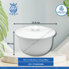 Thố Có Nắp Daisy Trắng (Nhiều Size) ML I Sứ