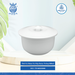 Thố Có Nắp Daisy Trắng Ø: 13.4cm 520ml Cao: 12cm ML I Sứ TB 065235000