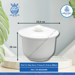 Thố Có Nắp Daisy Trắng (Nhiều Size) ML I Sứ