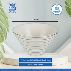 Tô Cao Ngọc Biển Chỉ Bạch Kim (Nhiều Size) ML I Sứ