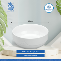 Tô Loa Kèn Trắng Ø: 16cm ML I Sứ Soup Bowl TB 071612000