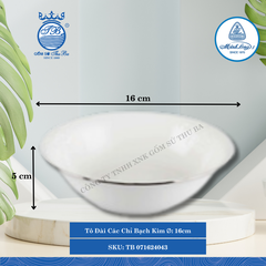 Tô Đài Các Chỉ Bạch Kim (Nhiều Size) ML I Sứ