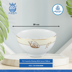 Tô Camellia Hương Biển Kem Ø: 20cm Cao: 11cm ML I Sứ Soup Bowl TB 072019089