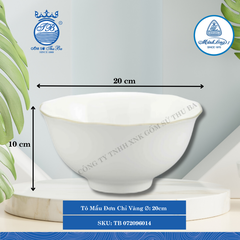 Tô Mẫu Đơn Chỉ Vàng (Nhiều Size) ML I Sứ