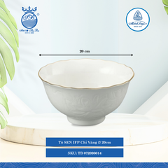 Tô Sen Chỉ Vàng Ø: 20cm ML I Sứ Soup Bowl TB 072098014