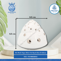 Hủ Muối Ngọc Biển Chỉ Bạch Kim Ø: 6.5cm Cao: 6.5cm ML I Sứ TB 090636043