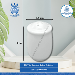 Hủ Tiêu Jasmine Trắng Ø: 4.5cm Cao: 7cm ML I Sứ TB 090705000