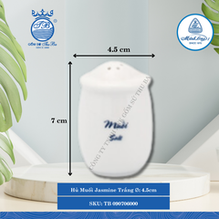 Hủ Muối Jasmine Trắng Ø: 4.5cm Cao: 7cm ML I Sứ TB 090706000