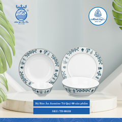 Bộ Đồ Ăn 9 Sản Phẩm Jasmine Tứ Quý ML I Sứ TB 09133