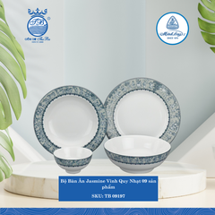 Bộ Đồ Ăn 9 Sản Phẩm Jasmine Vinh Quy Nhạt ML I Sứ TB 09197