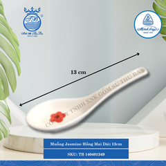 Muỗng Jasmine Hồng Mai Dài:13cm Rộng: 4cm Cao: 5.4cm ML I Sứ Spoon TB 140401349