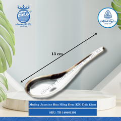 Muỗng Jasmine Hoa Hồng Đen (KN) Dài:13cm Rộng: 13cm Cao: 5.4cm ML I Sứ Spoon TB 140401391
