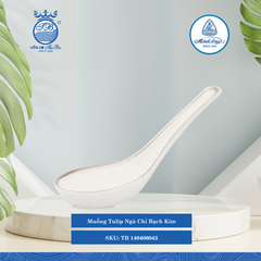 Muỗng Tulip Chỉ Bạch Kim ML I Sứ Spoon TB 140406043