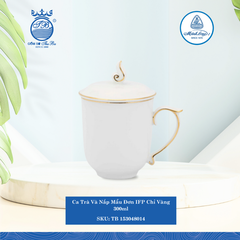 Ca Trà Có Nắp Mẫu Đơn Chỉ Vàng (Nhiều Loại) ML I Sứ